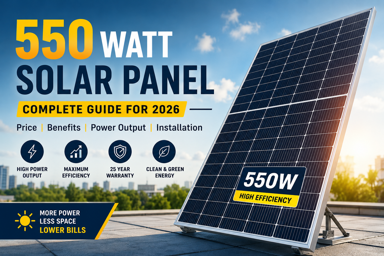 550 Watt Solar Panel: Price, Benefits & Power Output Guide