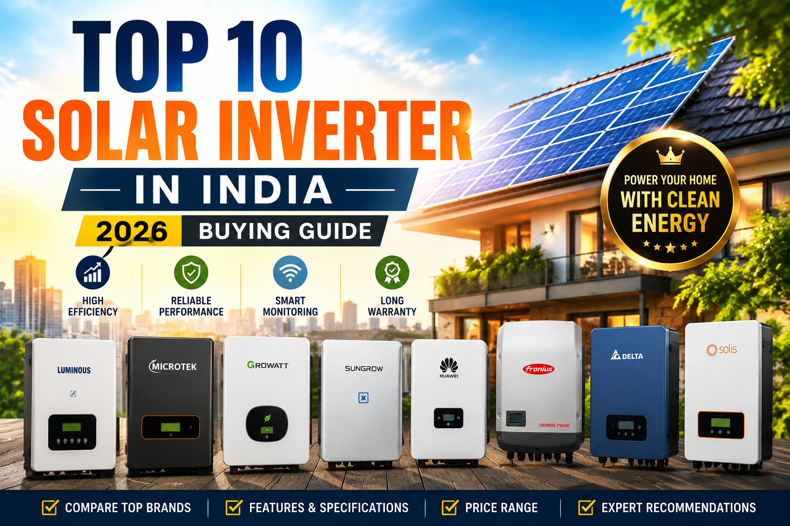 Top 10 Solar Inverter in India (2026 Buying Guide)