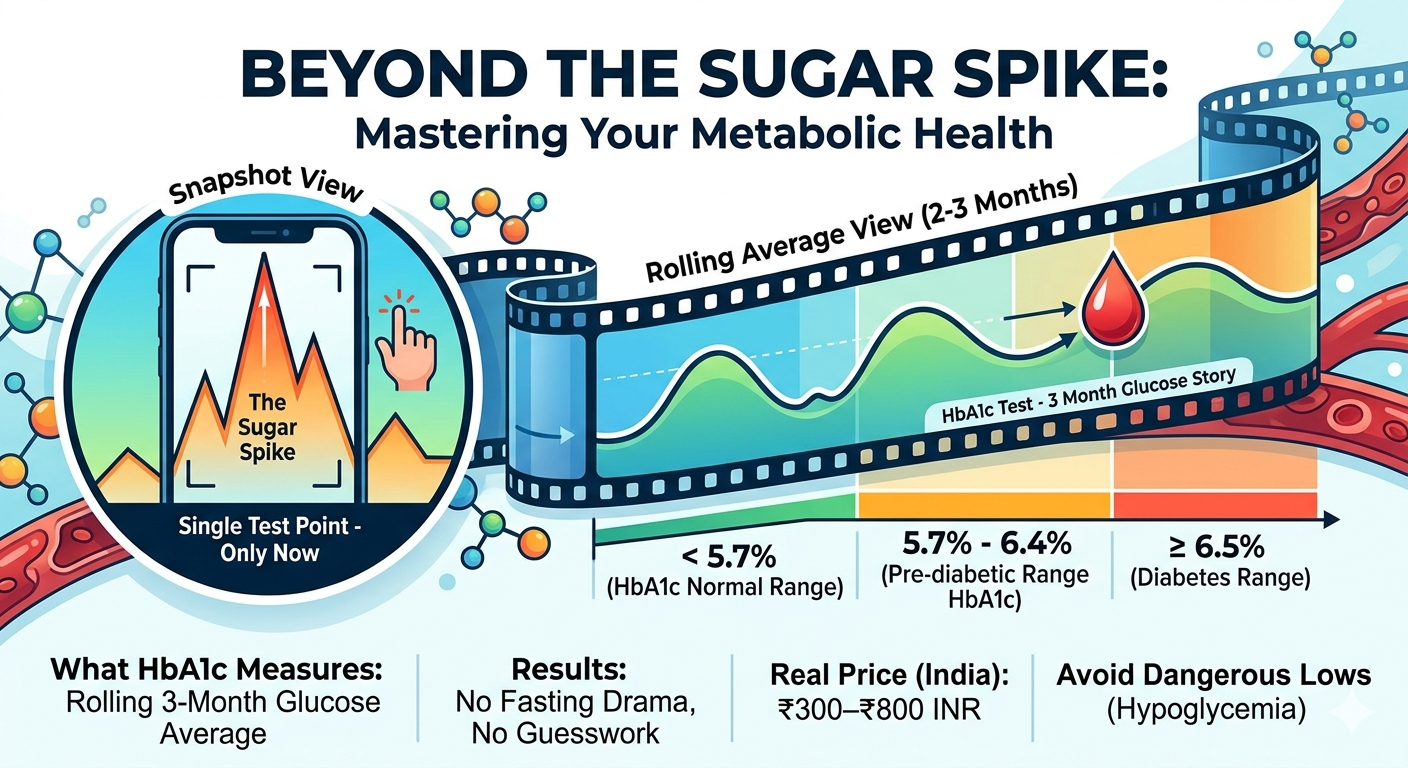 HbA1c Test Explained: Normal Range, Prediabetes, Cost in India & How to Lower It