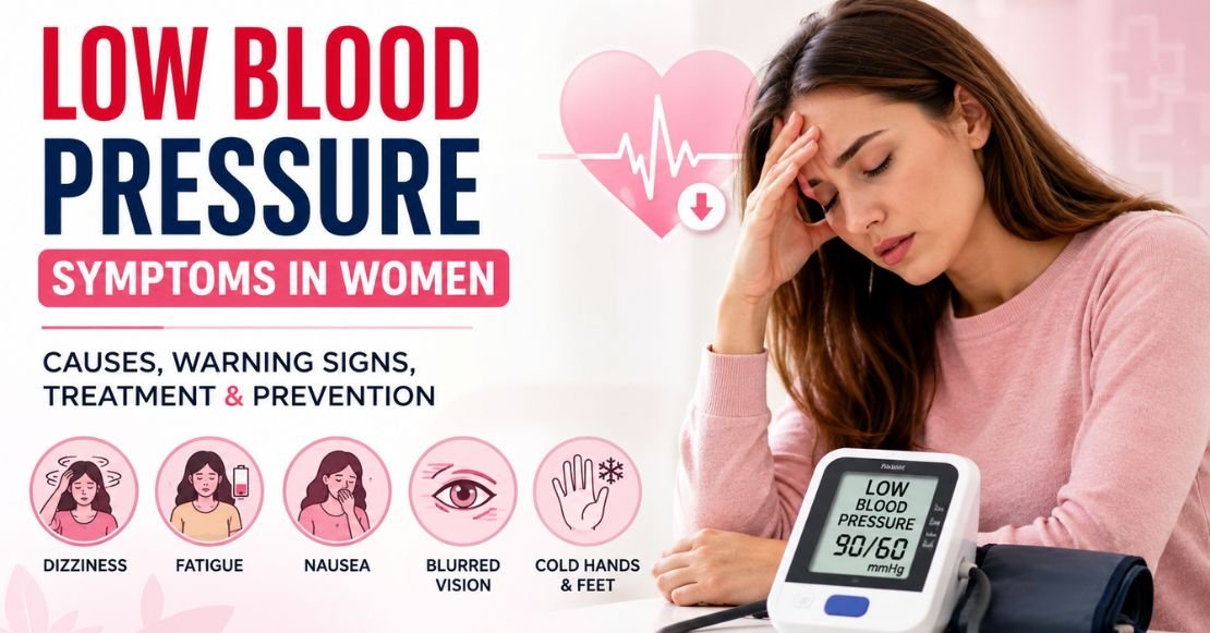 Low Blood Pressure Symptoms In Women: Causes, Warning Signs, Treatment & Prevention