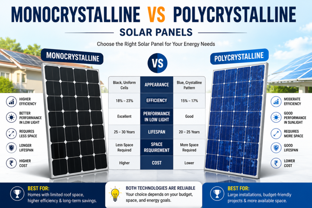 Monocrystalline vs Polycrystalline Solar Panels