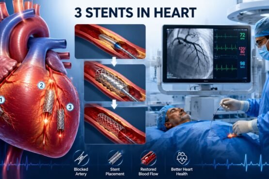 3 Stents in Heart