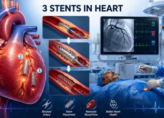 3 Stents in Heart