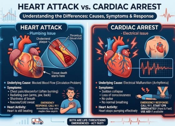 Difference Between Heart Attack and Cardiac Arrest