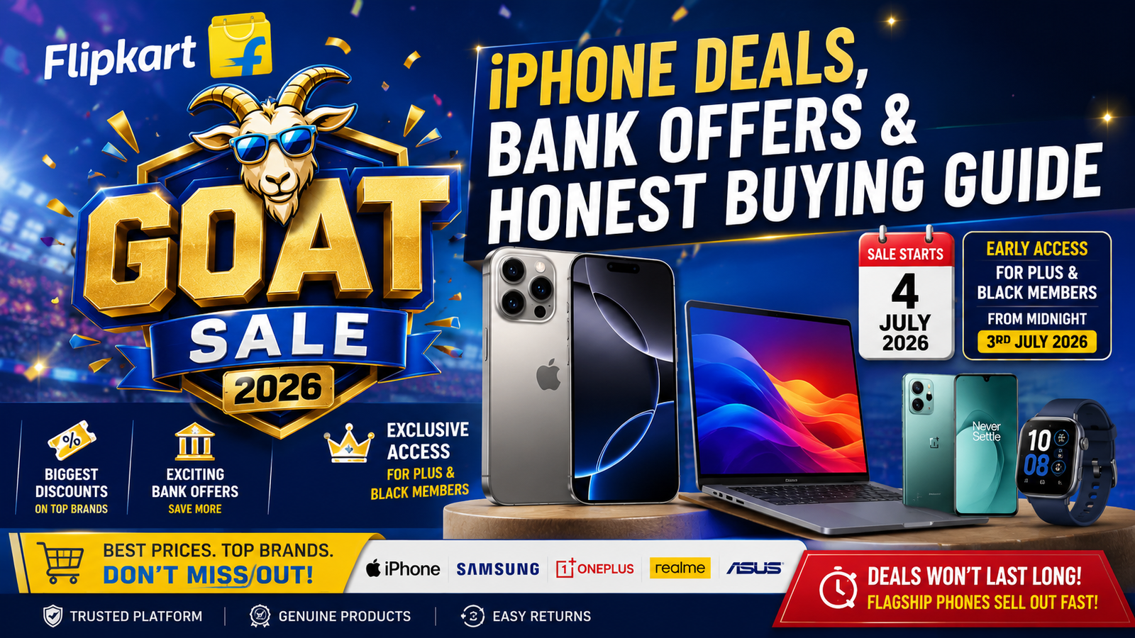 Flipkart GOAT Sale 2026: iPhone Deals, Bank Offers & Honest Buying Guide