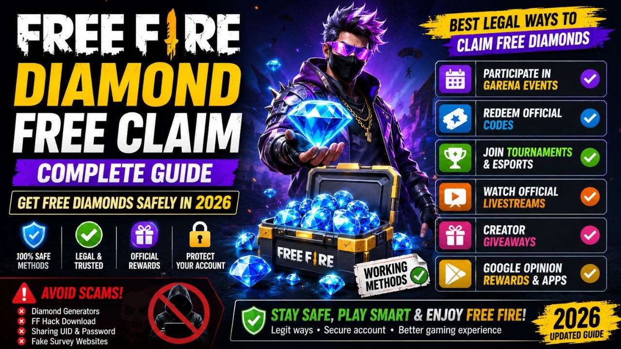 Free Fire Diamond Free Claim: Complete Guide to Get Free Diamonds Safely in 2026