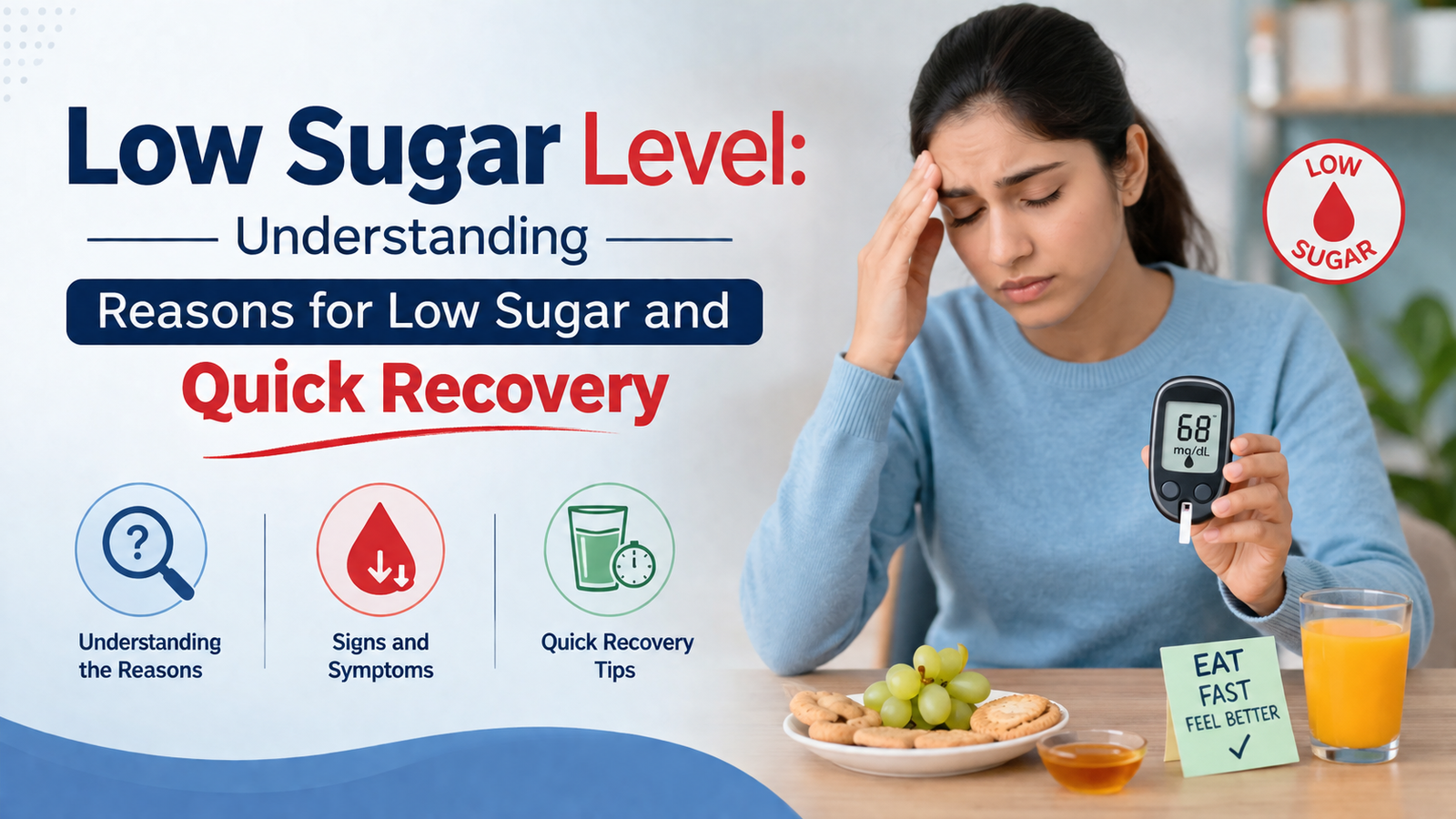 Low Sugar Level: Understanding Reasons for Low Sugar and Quick Recovery