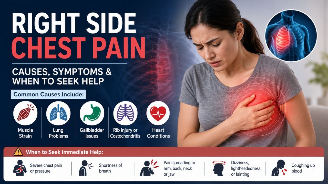 Right Side Chest Pain: Causes, Symptoms, Diagnosis, and When to Seek Medical Care