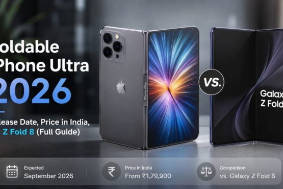 Foldable iPhone Ultra 2026 vs Galaxy Z Fold 8 showing expected release date and price in India