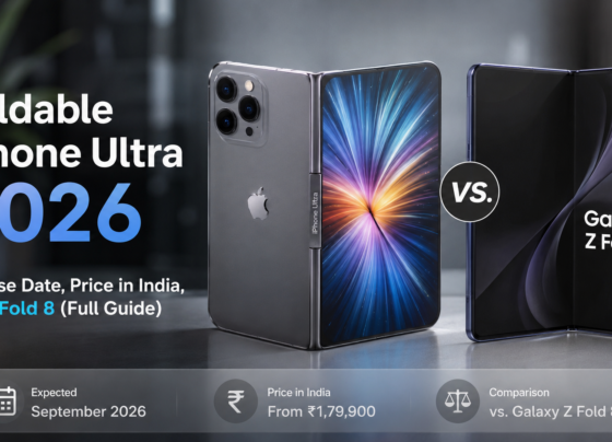 Foldable iPhone Ultra 2026 vs Galaxy Z Fold 8 showing expected release date and price in India