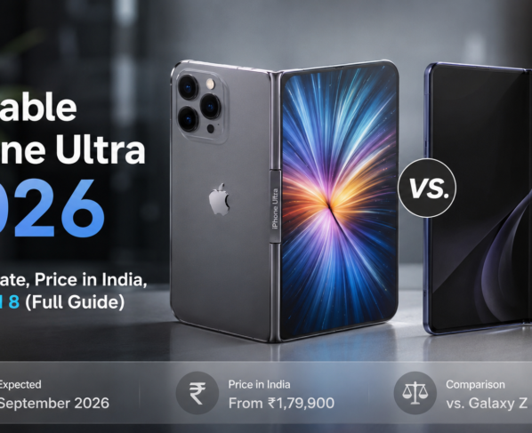 Foldable iPhone Ultra 2026 vs Galaxy Z Fold 8 showing expected release date and price in India