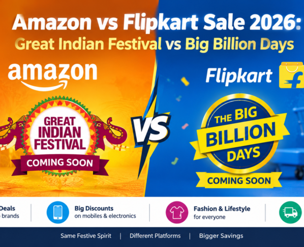 Amazon vs Flipkart Sale 2026 comparing Great Indian Festival and Big Billion Days deals