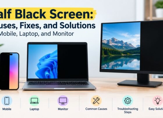 Half Black Screen