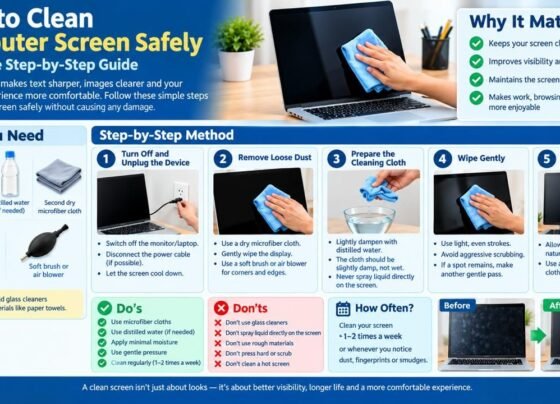 How to Clean Computer Screen Safely