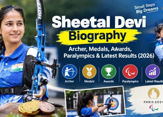 Sheetal Devi biography featuring Indian para archer with bow, medals, Paralympics and latest results 2026