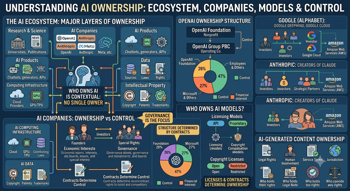 Who Owns AI? Understanding AI Ownership, Companies, Models, and Control