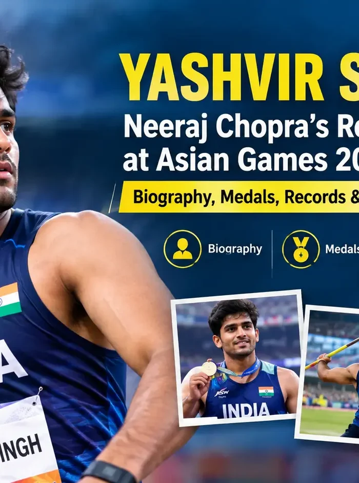 Yashvir Singh, Neeraj Chopra’s replacement in India’s Asian Games 2026 javelin squad