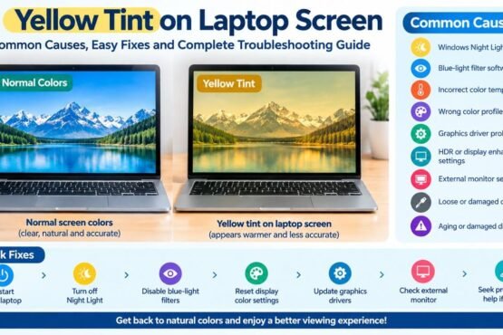 Yellow Tint on Laptop Screen
