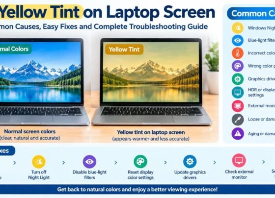Yellow Tint on Laptop Screen